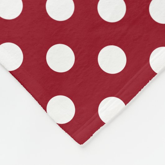 Couverture Polaire Pois blancs sur Crimson Red (Coin)
