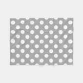 Couverture Polaire Pois blancs sur gris (Devant (Horizontal))