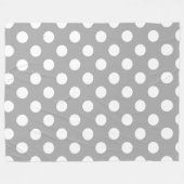 Couverture Polaire Pois blancs sur gris (Devant (Horizontal))