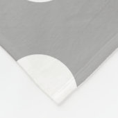 Couverture Polaire Pois blancs sur gris (Coin)