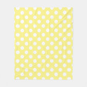 Couverture Polaire Pois blancs sur jaune citron (Devant)