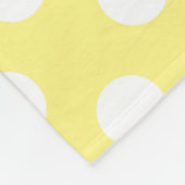 Couverture Polaire Pois blancs sur jaune citron (Coin)