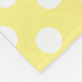 Couverture Polaire Pois blancs sur jaune citron (Coin)