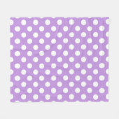 Couverture Polaire Pois blancs sur lilas (Devant (Horizontal))
