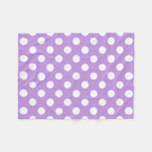 Couverture Polaire Pois blancs sur lilas (Devant (Horizontal))