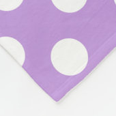 Couverture Polaire Pois blancs sur lilas (Coin)