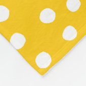 Couverture Polaire Pois blancs sur motif jaune transparent (Coin)