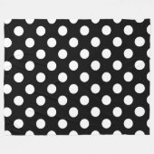 Couverture Polaire Pois blancs sur noir (Devant (Horizontal))