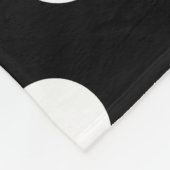 Couverture Polaire Pois blancs sur noir (Coin)
