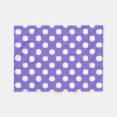 Couverture Polaire Pois blancs sur perwinkle (Devant (Horizontal))
