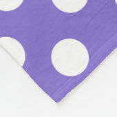 Couverture Polaire Pois blancs sur perwinkle (Coin)
