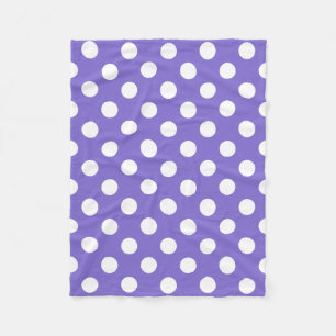 Couverture Polaire Pois blancs sur perwinkle