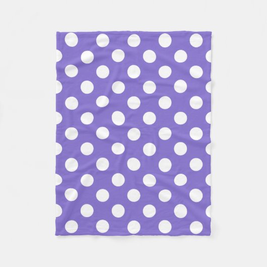Couverture Polaire Pois blancs sur perwinkle (Devant)