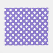 Couverture Polaire Pois blancs sur perwinkle (Devant (Horizontal))