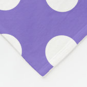 Couverture Polaire Pois blancs sur perwinkle (Coin)