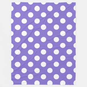 Couverture Polaire Pois blancs sur perwinkle