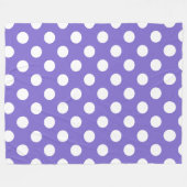 Couverture Polaire Pois blancs sur perwinkle (Devant (Horizontal))