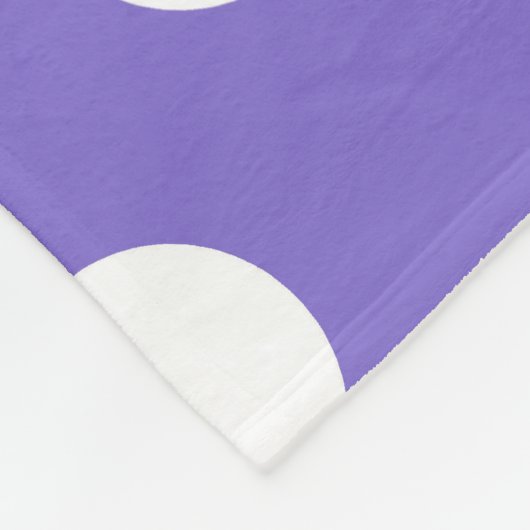 Couverture Polaire Pois blancs sur perwinkle (Coin)