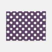 Couverture Polaire Pois blancs sur prune violette (Devant (Horizontal))