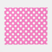 Couverture Polaire Pois blancs sur rose (Devant (Horizontal))