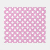 Couverture Polaire Pois blancs sur rose pâle (Devant (Horizontal))