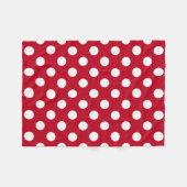 Couverture Polaire Pois blancs sur rouge (Devant (Horizontal))
