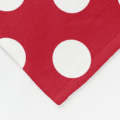 Couverture Polaire Pois blancs sur rouge (Coin)