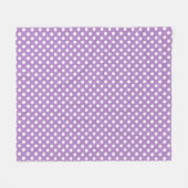 Couverture Polaire Pois blancs sur Thistle Purple (Devant (Horizontal))