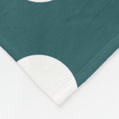 Couverture Polaire Pois blancs sur turquoise (Coin)