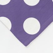 Couverture Polaire Pois blancs sur ultra violet (Coin)