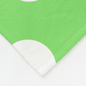 Couverture Polaire Pois blancs sur vert pomme (Coin)