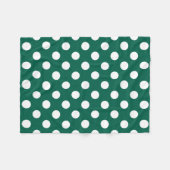 Couverture Polaire Pois blancs sur vert sauge (Devant (Horizontal))