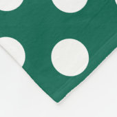 Couverture Polaire Pois blancs sur vert sauge (Coin)