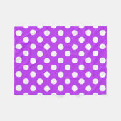 Couverture Polaire Pois blancs sur violet clair (Devant (Horizontal))