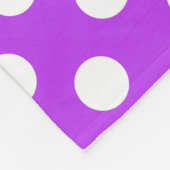 Couverture Polaire Pois blancs sur violet clair (Coin)