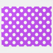 Couverture Polaire Pois blancs sur violet clair (Devant (Horizontal))