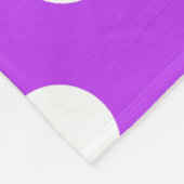 Couverture Polaire Pois blancs sur violet clair (Coin)