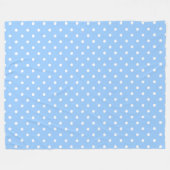 Couverture Polaire Pois bleu et blanc (Devant (Horizontal))