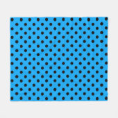 Couverture Polaire Pois bleu et noir (Devant (Horizontal))