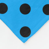 Couverture Polaire Pois bleu et noir (Coin)