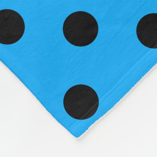 Couverture Polaire Pois bleu et noir (Coin)