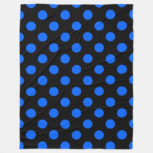 Couverture Polaire Pois bleu et noir (Devant)