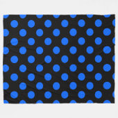 Couverture Polaire Pois bleu et noir (Devant (Horizontal))