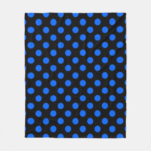 Couverture Polaire Pois bleu et noir