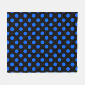 Couverture Polaire Pois bleu et noir (Devant (Horizontal))