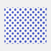 Couverture Polaire Pois bleu royal (Devant (Horizontal))