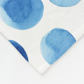 Couverture Polaire Pois bleus, motif aquarelle sans couture. (Coin)