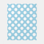 Couverture Polaire Pois Bleus, Motif Pointe Polka, Points, Pointe (Devant)