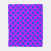 Couverture Polaire Pois bleus sur violet (Devant)