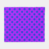 Couverture Polaire Pois bleus sur violet (Devant (Horizontal))